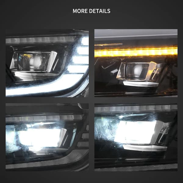 Projektorforlygter, Dual Beam, LED-belysning, Dynamiske blinklys,LHD