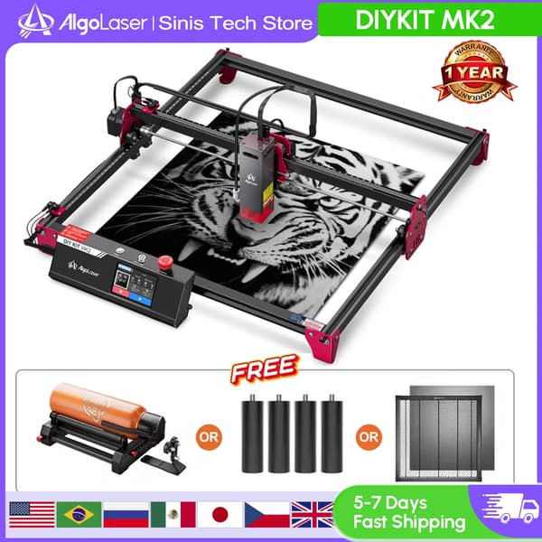 Lasergravør, Touchskærmskontrol, WiFi-forbindelse,DIYKIT MK2 10W