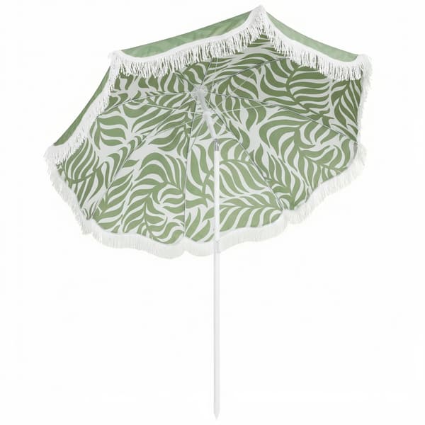 Strandparasol, Justerbar Højde, Holdbart Design,grøn