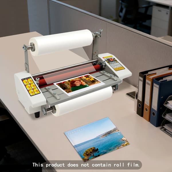 Laminator Maskine, Varme- og Koldfunktion, Kompakt Design,HVID, EU
