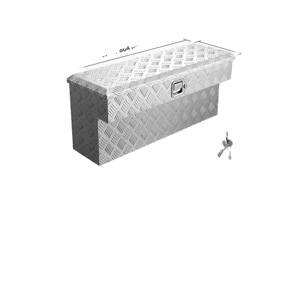 Lastbilslåda, Hållbar Aluminium, Låsbar Design,33tum