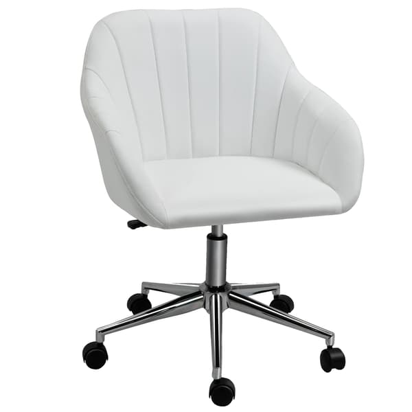 Kontorstol, Ergonomisk Design, Justerbar Højde,Hvid