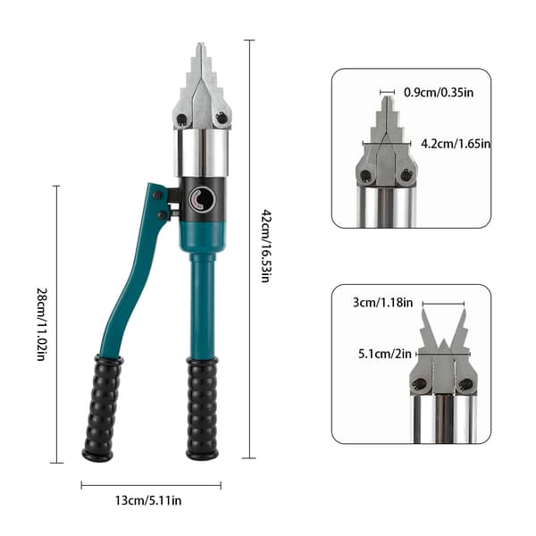 Hydraulisk Spreder, 8T Maks Tryk, Ergonomisk Greb,Blå