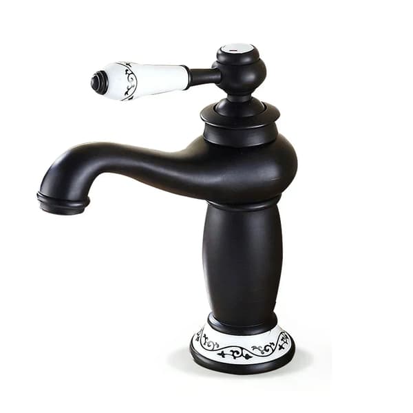 Vaskeskuffe, Elegant Design, Høj Flow Rate,sort, Messing