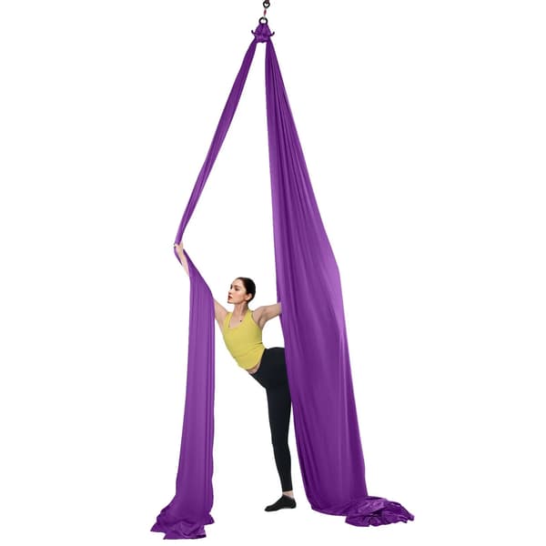 Luftyogafilt, hög lastkapacitet, slitstarkt nylonmaterial, armégrön