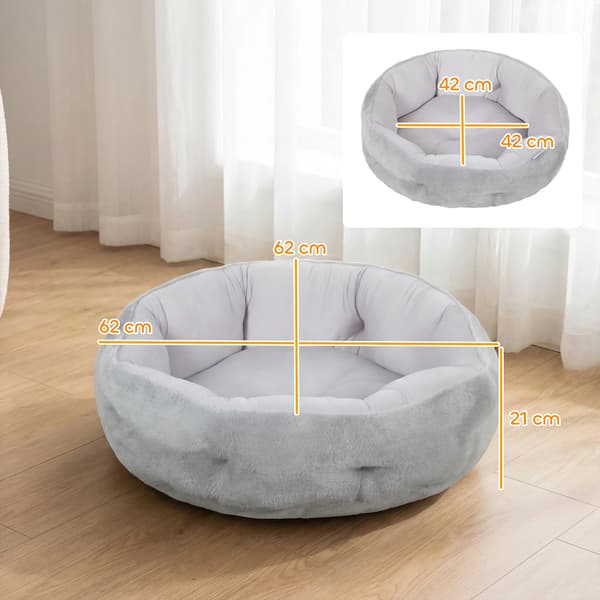 Kattekurv, Vendbar Design, Støttende Kanter,Lys Grå