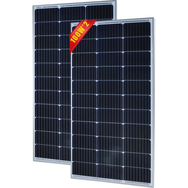 Solpanel, Monokristallin Design, Hög Effektivitet,100w 2st