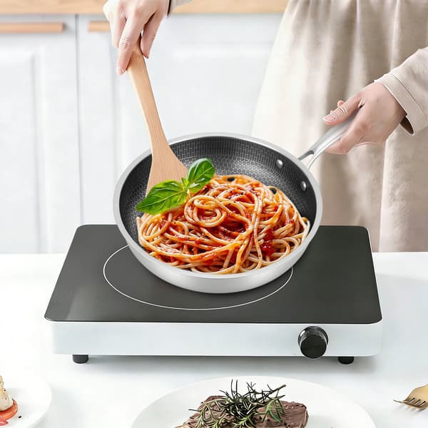 Stegepande, Non-stick, Rustfrit Stål,Sølv