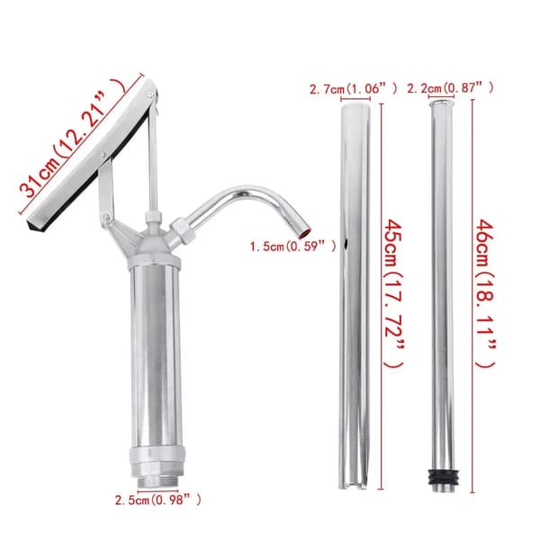 Tunnpump, Lättviktsdesign, Enkel vätskeöverföring,Handfatspump, Silver