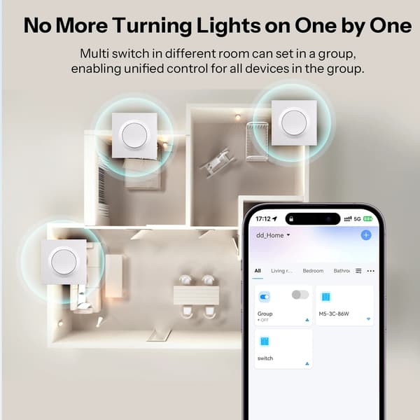 Zigbee Smart Vægbryder, Ingen Neutral Stige Krævet, Problemfri Integration,ZBMINIL2-E