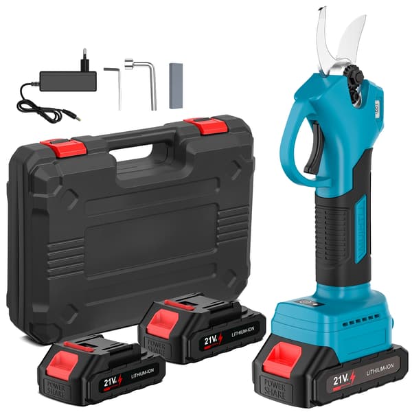 Elektrisk Sekatör, Borstlös Motor, Dubbelt Batterisystem,2 Batteri