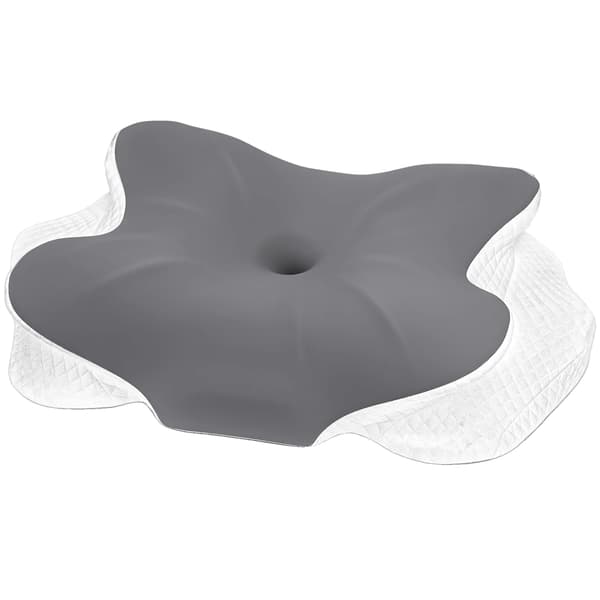 Nackkudde, Ergonomiskt Minnesskum, Justerbar Höjd,Grå