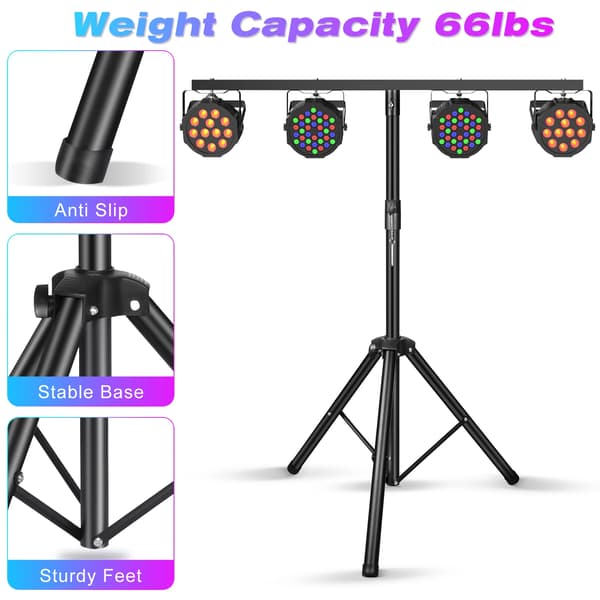 Tripod Stativ, Justerbar Højde, Robust Konstruktion,Sort