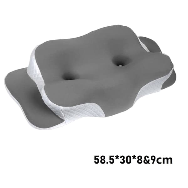 Memory Skum Nakke Pude, Ergonomisk Design, Vaskbart Betræk,Mørkegrå