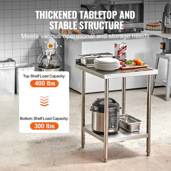 Køkkenbordplade, Justerbare Ben, Holdbart Rustfrit Stål,Rustfrit stål