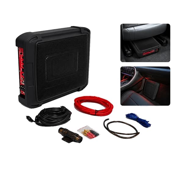 Bilsubwoofer, Slim Design, Hög Effektutgång,8"