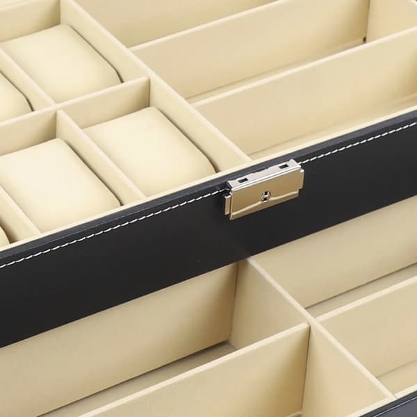 Smykkeorganisator, Holdbart materiale, Multi-kompartment design,Sort