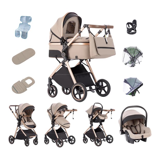 Bärsele för spädbarn, Sammanfallande design, Lätt och resevänlig,V8-BEIGE