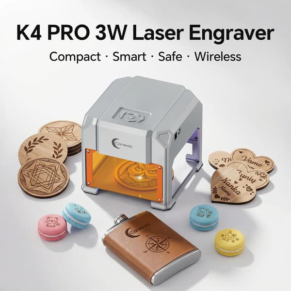 Lasergraver, 3000mW Effekt, Kompakt & Bærbar,EU