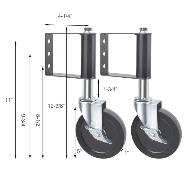 Hegnkaster, Robust Design, Justerbar Rullende Mekanisme,sort