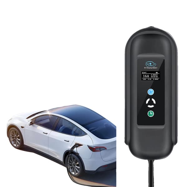 EV-laddare, 11KW maximal effekt, justerbara ströminställningar,svart