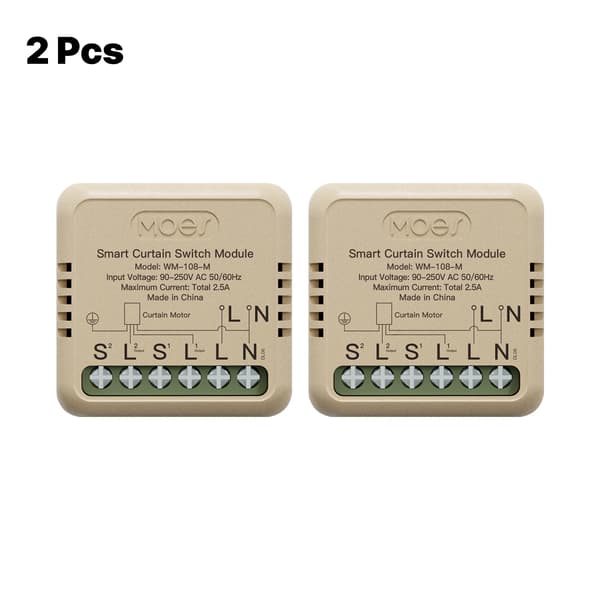 Smart Gardinswitch, Röststyrning, App-baserad Hantering,WiFi 2 PCS