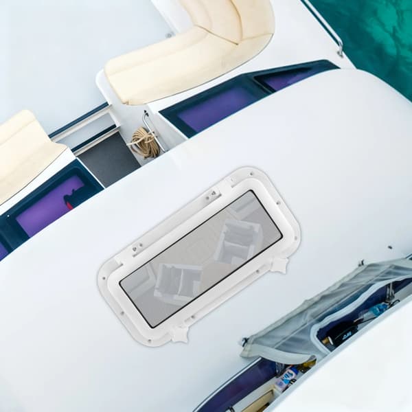RV Porthole, Rektangulär Design, Hållbar Konstruktion,VIT