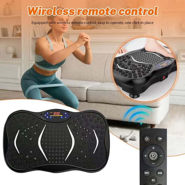 Vibrationsplade Maskine, 99 Hastighedsindstillinger, Bluetooth Højttaler,sort
