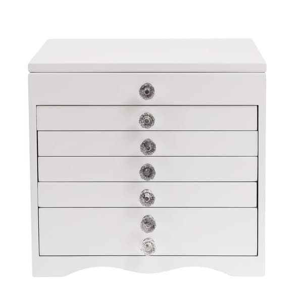 Smyckeskrin, Elegant Design, Rymlig Förvaring,VIT