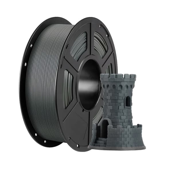 3D-printer filament, kvalitets PLA-materiale, livlige farver,Tekstur Grå-5kg