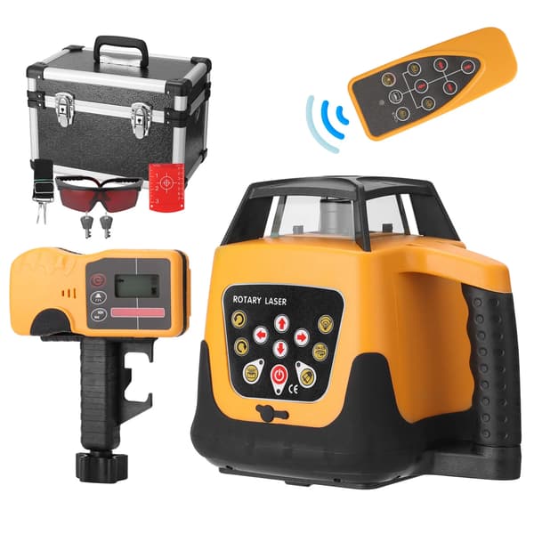 Laser Nivelleringsmaskin, 500m Arbetsavstånd, 360° Rotera,EU-kontakt