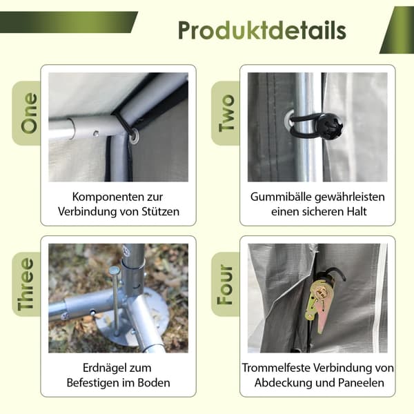 Förråd, Vattentät Design, Lätt Montering,GRÅ