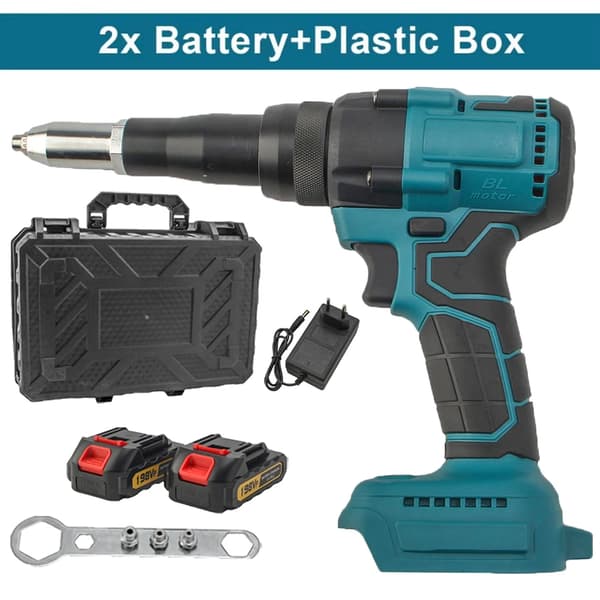 Nitpistol, Borstlös Motor, Automatisk Drift,2 Batteri Plastlåda