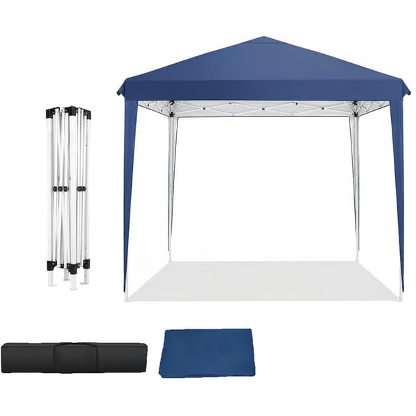 Paviljongtält, Pop-Up Design, UV-skydd,Mörkblå