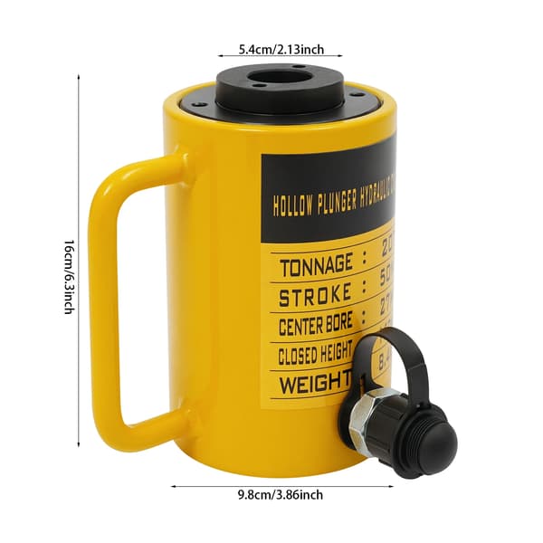 Hydraulisk Jack, 20 Tons Kapacitet, Ergonomisk Håndtag,GUL