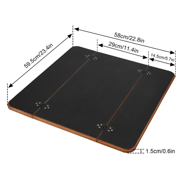 RV Bord, Bi-Fold Design, Anti-Skrid Overflade,Sort