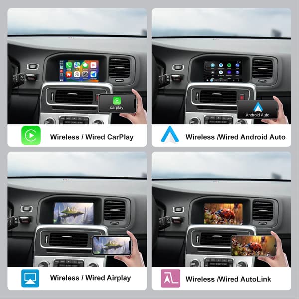 Carplay ja Android Auto -liittymä, langaton yhteys, kameratuki,Volvolle