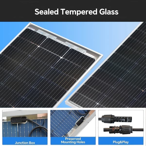Solpanel, Hög Effektivitet, Hållbar Design,1PCS  120W   Kabel