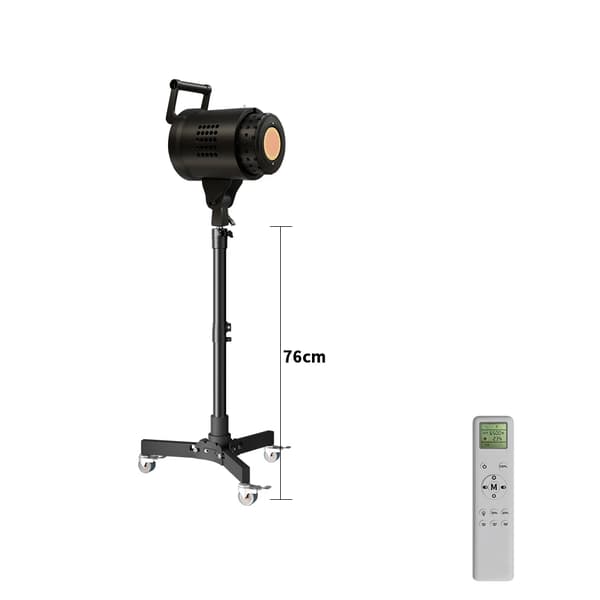 Videolampa, COB-teknik, USB-driven,Med 76 Ställ