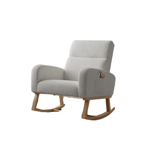 Gungstol, Lutad design, Inbyggd förvaring, LJUSGRÅ