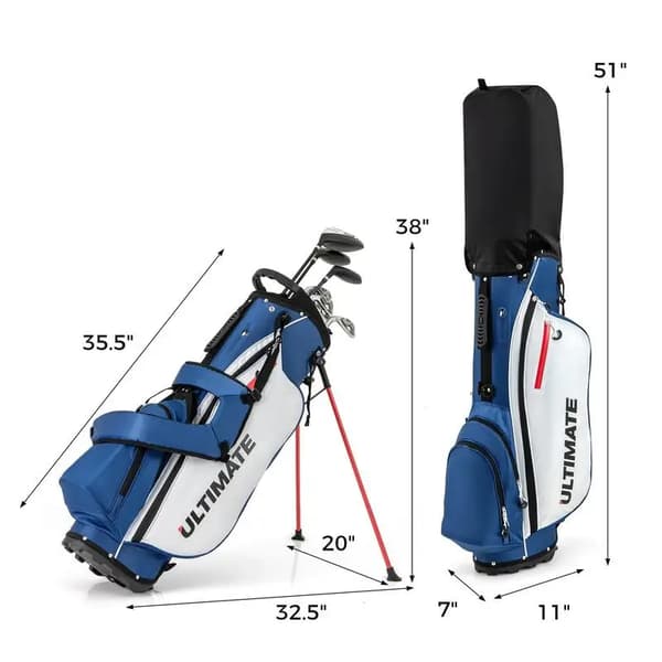 Golfklubbset, Lättvikts Stand Bag, Optimal Svingprestanda, FXCJAE3WA8L6J0