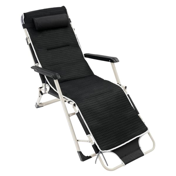 Recliner, Fällbar Design, Hållbar Kolfiberstomme,svart