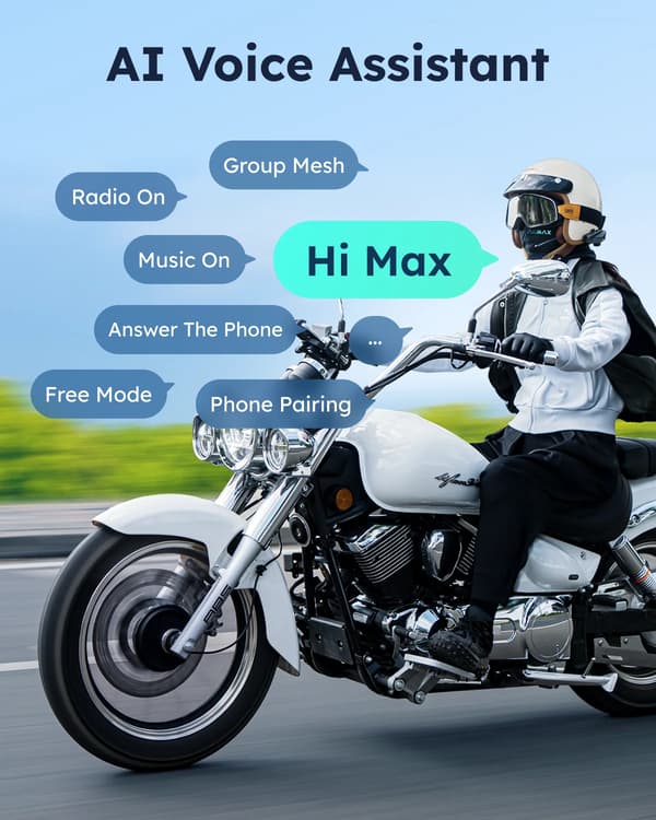 Motorcykel Intercom, Stemmestyring, HD Lyd,1PC S1