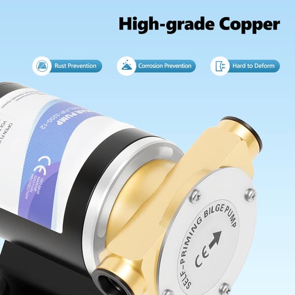 Vattenpump, Ren kopparmotor, Hög effektivitet,svart