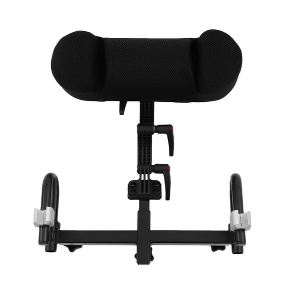 Kørestols hovedstøtte, ergonomisk design, justerbar pasform,sort