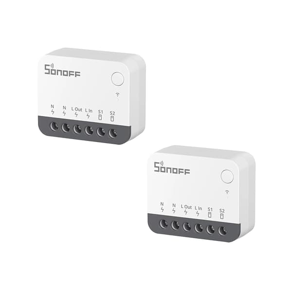Zigbee Smart Switch, Fjärrkontrollfunktion, Kompakt Design,ZBMINIR2 2 Pack
