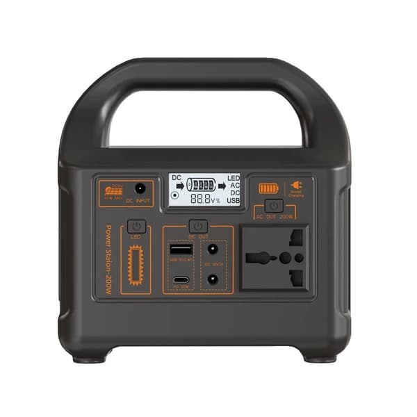 Strømafbryder, 200W Udgang, 153.6Wh Kapacitet,200W EU 220V