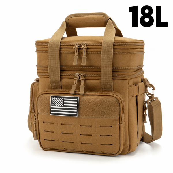 Køletaske, Isoleret Design, MOLLE Webbing System,Khaki