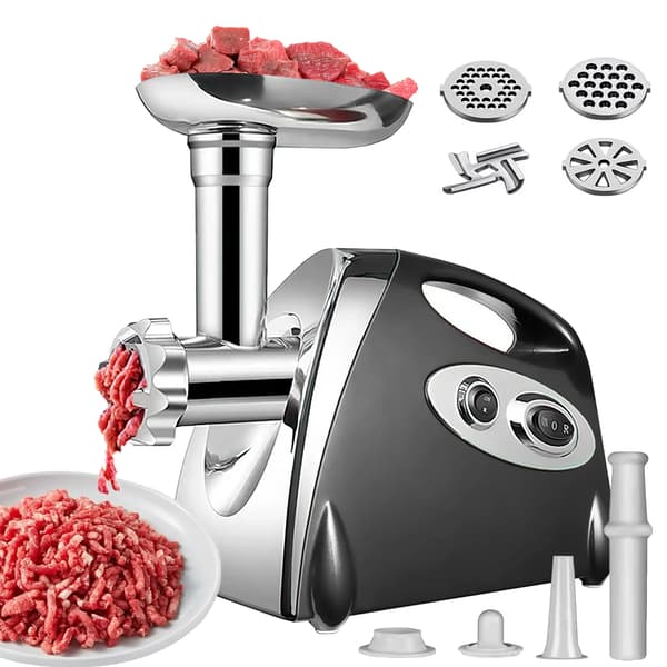 Köttkvarn, Hög Effekt, Mångsidig Design,EU-a, svart