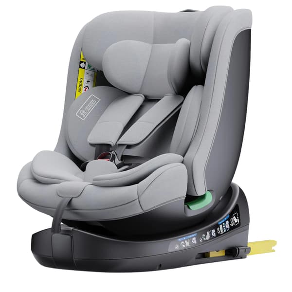 Børnesæde til bil, 360° rotation, ISOFIX kompatibel,GRÅ